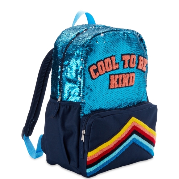 Wonder Nation  School  Spirit be kind blue sequin backpack - Picture 4 of 4